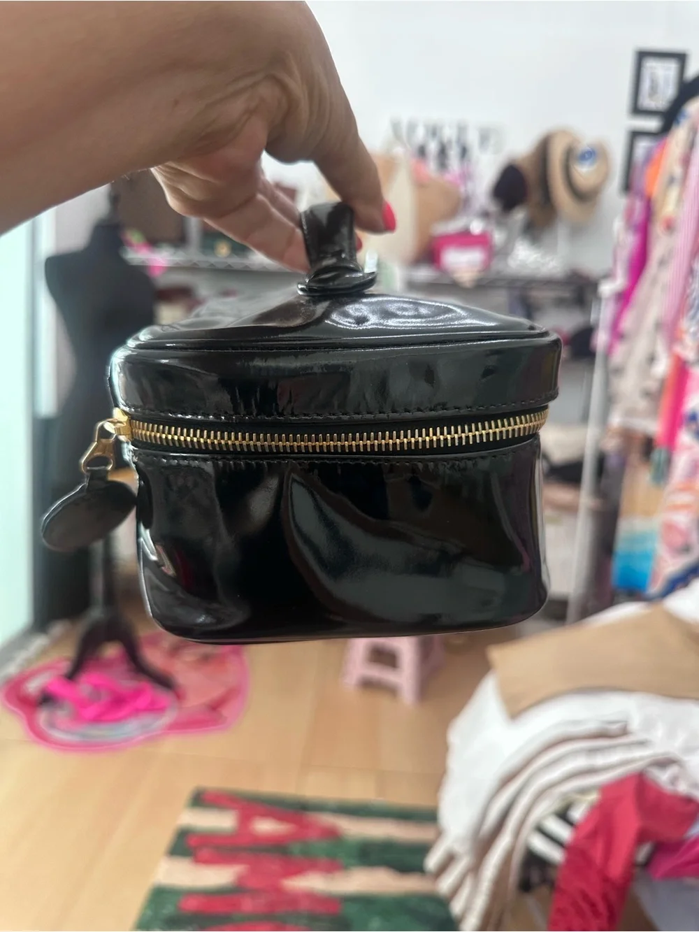 CHANEL patent leather